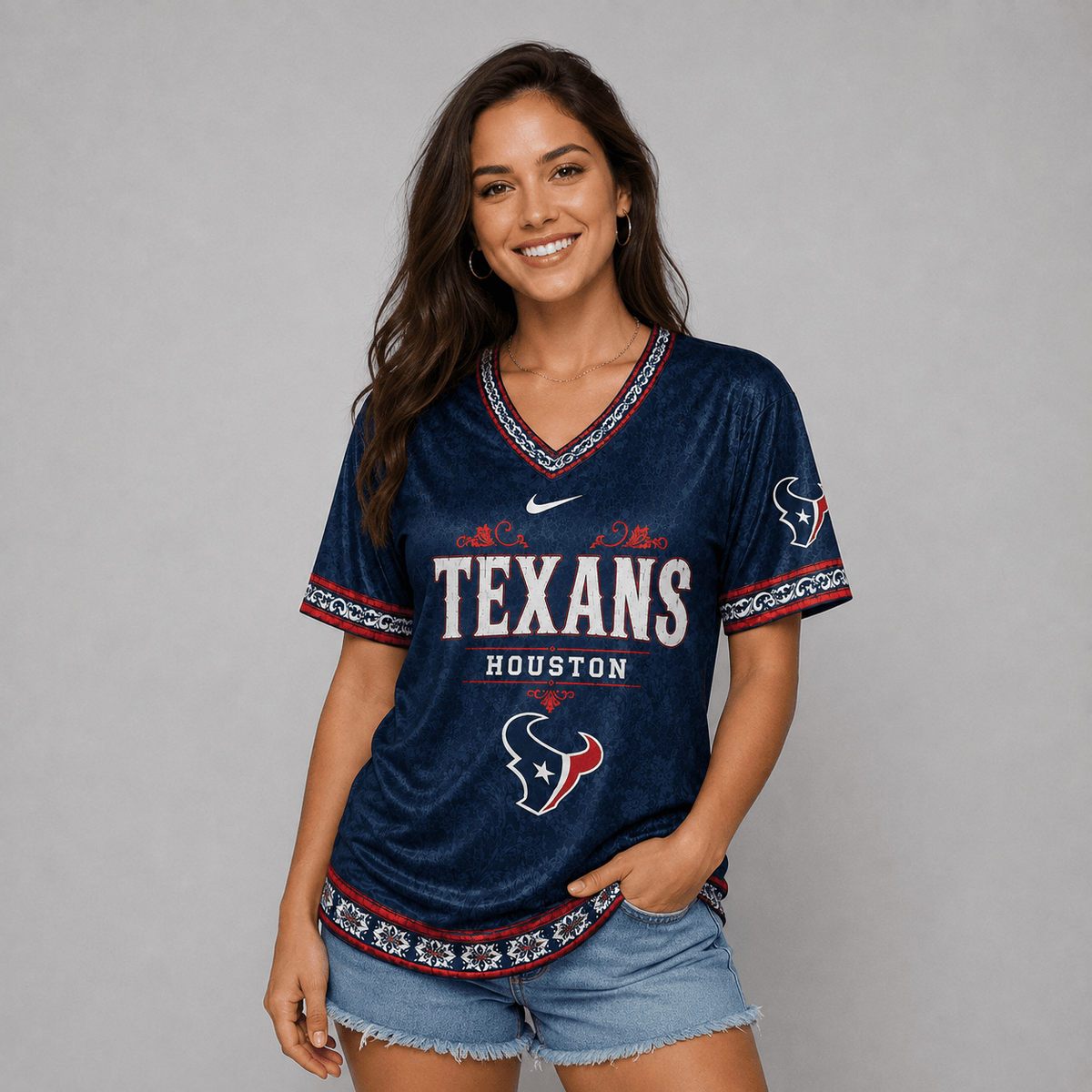 HT Premium NFL Classic Floral Satin Shirt