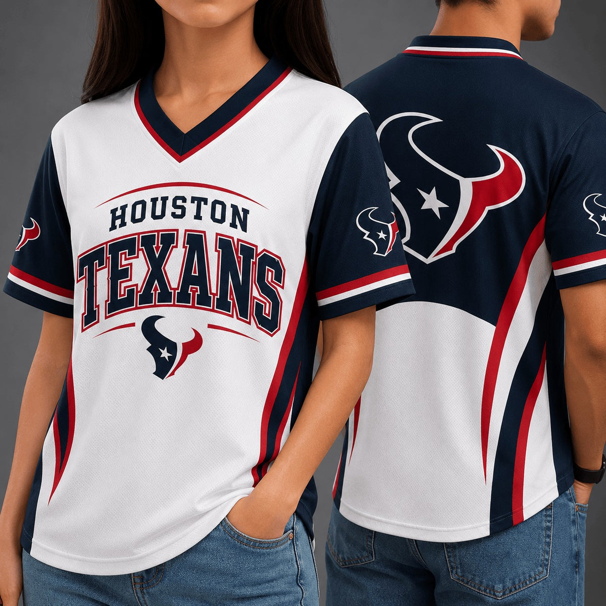 HT Premium NFL Team Spirit V-Neck Jersey
