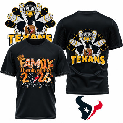 HT x NFL Thanksgiving 3D Shirt