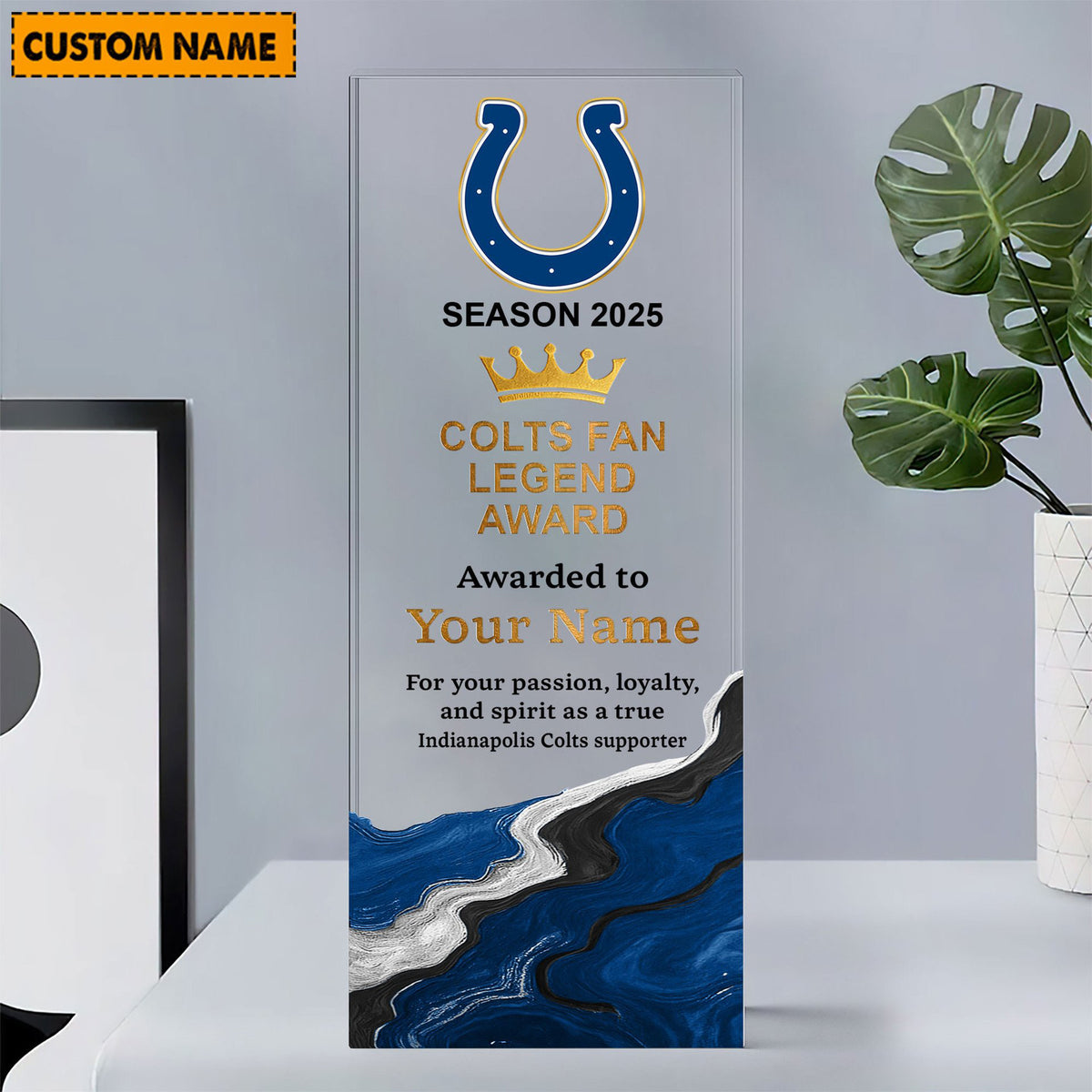 IC NFL Personalized Acrylic Award Plaque Funny Christmas Gift For Family