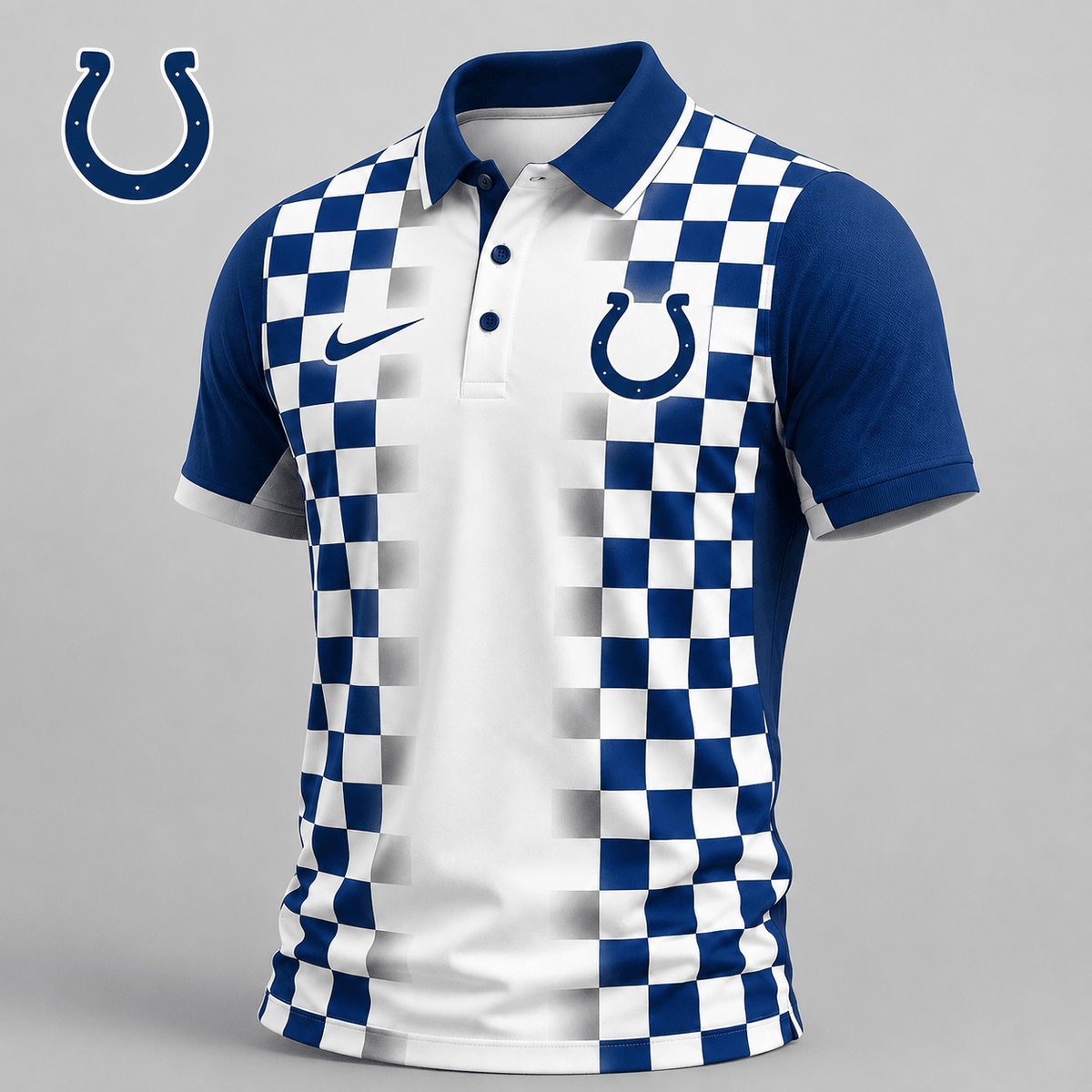 IC Premium NFL Checkered Fade Polo Shirt