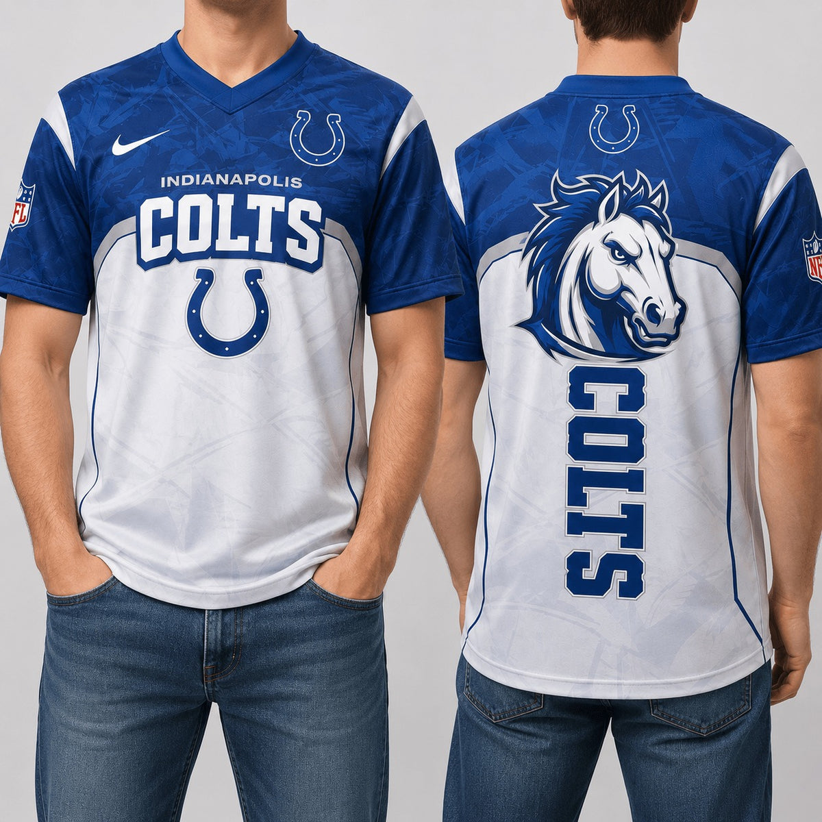 IC Premium NFL Power Graphic 3D V-neck Shirt