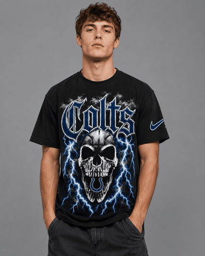 IC Premium NFL Premium Skull Lightning Graphic T-Shirt