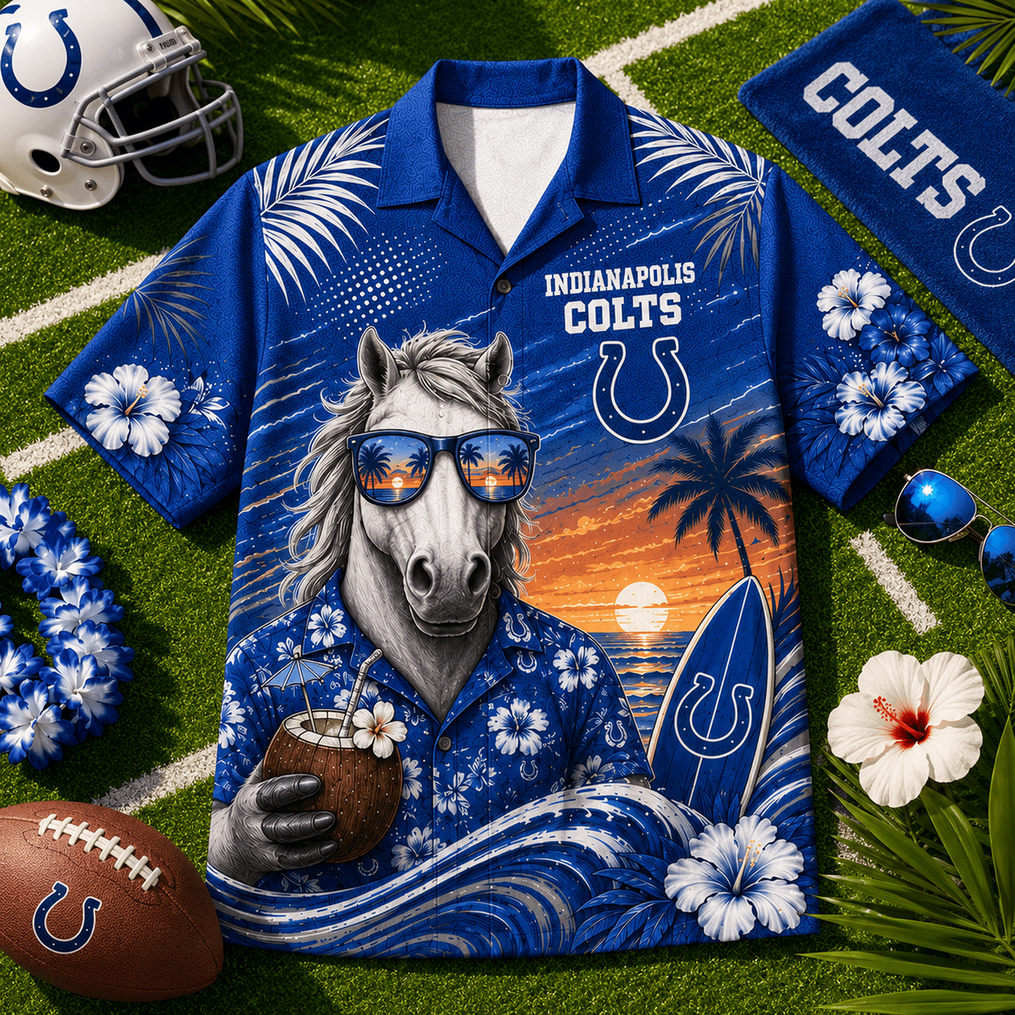 IND x NFL Premium Beach Vibes Hawaiian Shirt