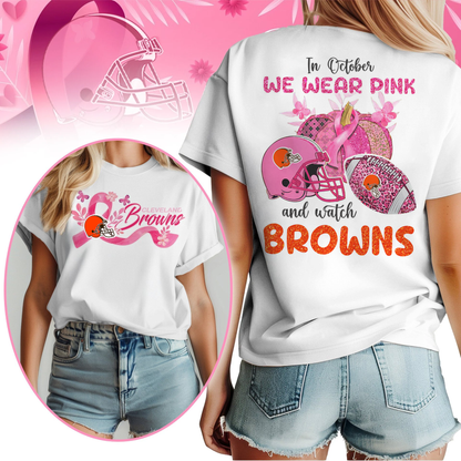 In October We Wear Pink And Watch CLE Shirt  300626