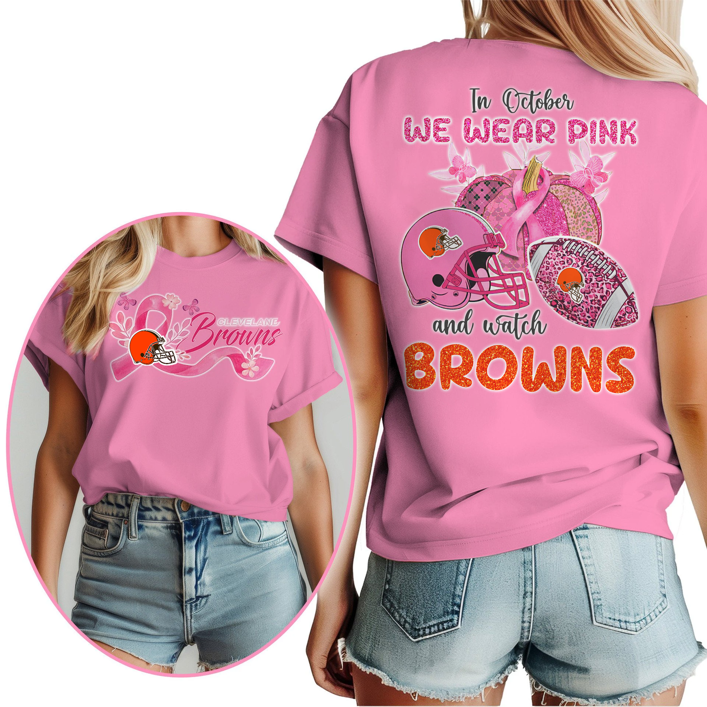 In October We Wear Pink And Watch CLE Shirt  300626