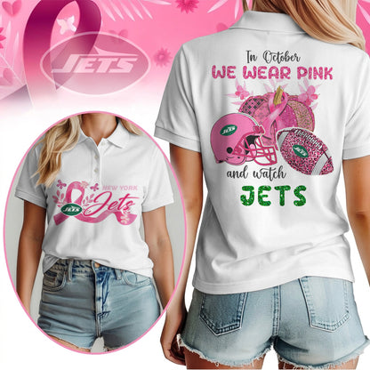 In October We Wear Pink And Watch NYJ Shirt  300626
