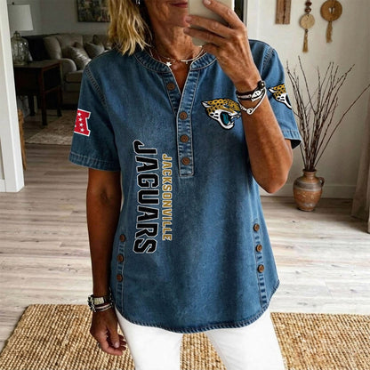 JAC x NFL Women’???s Denim Casual Tops DATND LBN 190526