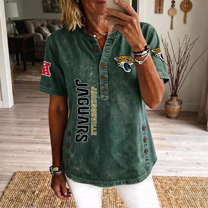 JAC x NFL Women’???s Denim Casual Tops DATND LBN 190526