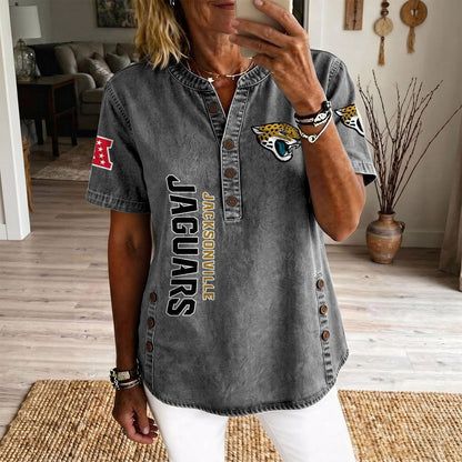 JAC x NFL Women’???s Denim Casual Tops DATND LBN 190526