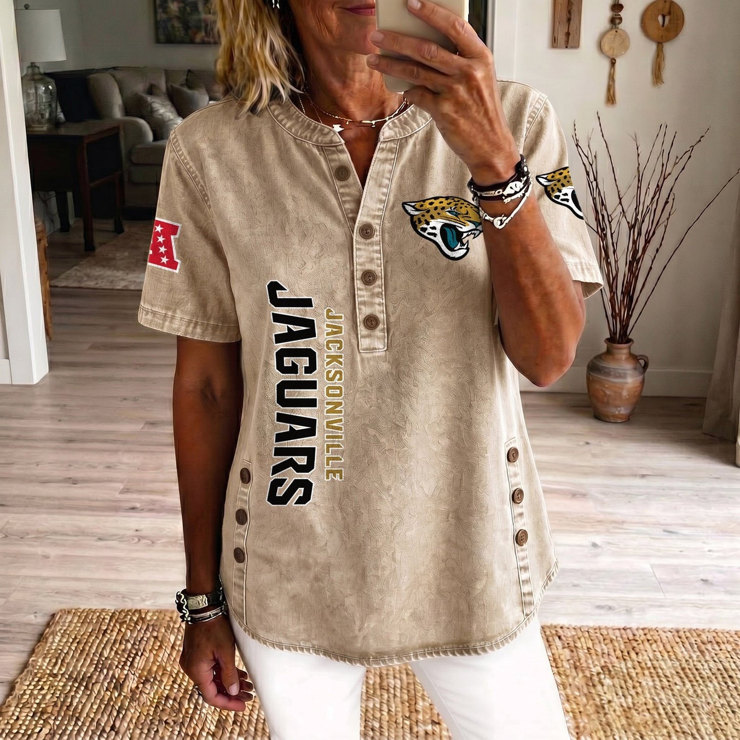 JAC x NFL Women’???s Denim Casual Tops DATND LBN 190526