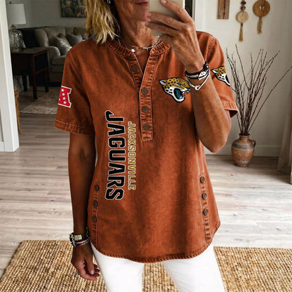 JAC x NFL Women’???s Denim Casual Tops DATND LBN 190526