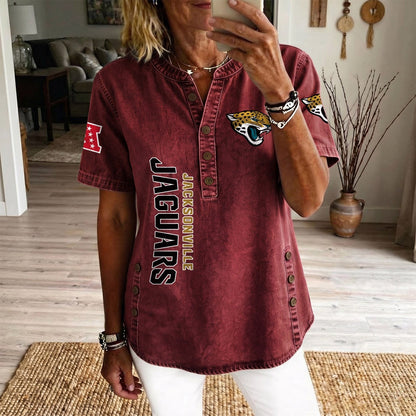 JAC x NFL Women’???s Denim Casual Tops DATND LBN 190526