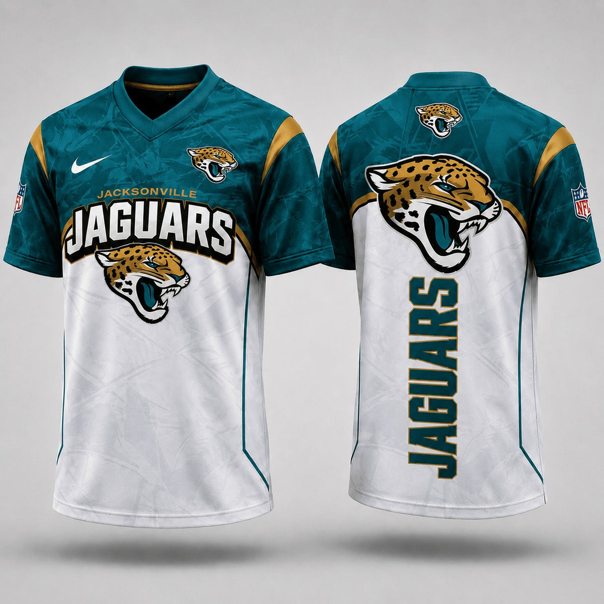 JJ Premium NFL Power Graphic 3D V-neck Shirt