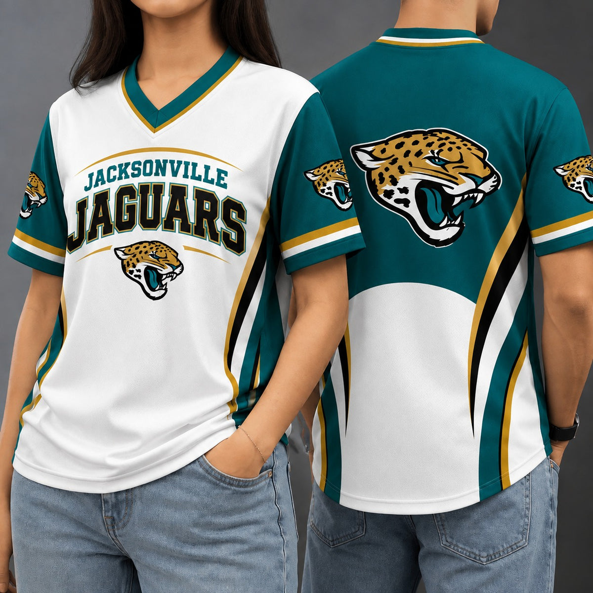 JJ Premium NFL Team Spirit V-Neck Jersey