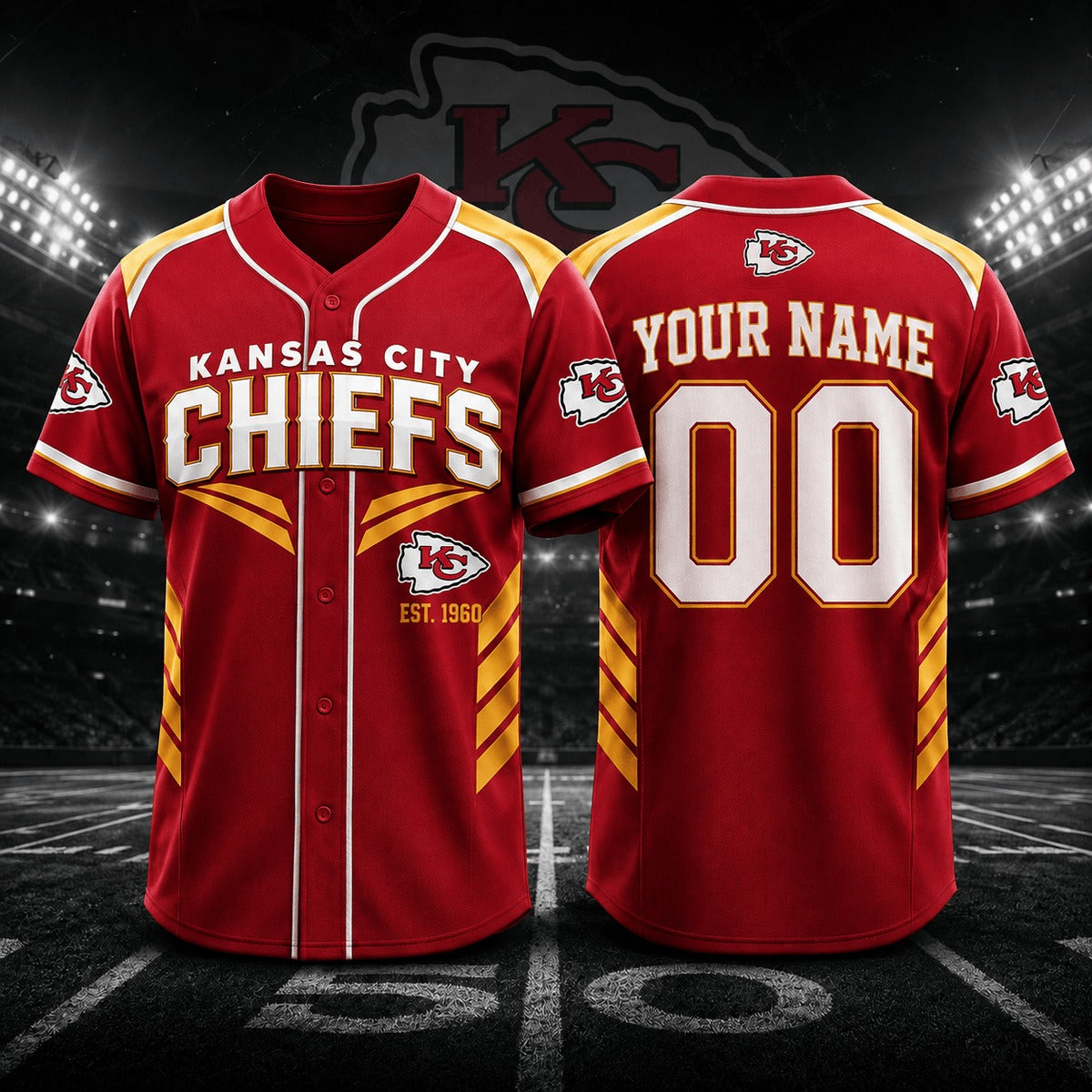 KCC Premium NFL Custom Name and Number Jersey