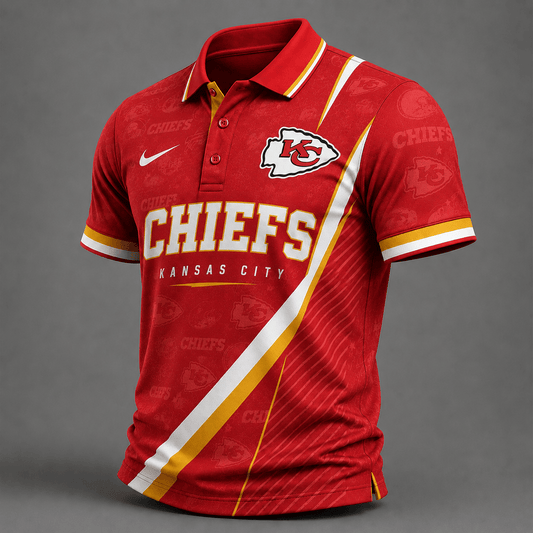 KCC Premium NFL Diagonal Stripe Polo Shirt