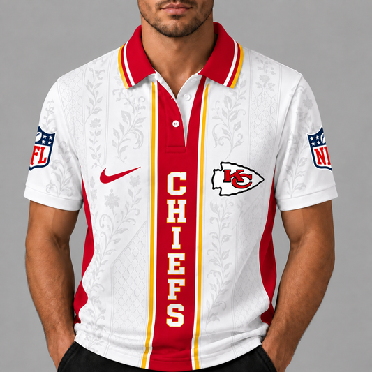 KCC Premium NFL Floral Elegance Men‘s Polo Shirt
