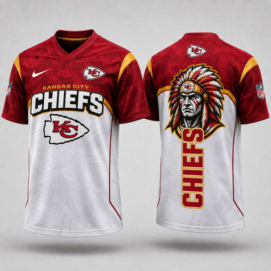 KCC Premium NFL Power Graphic 3D V-neck Shirt