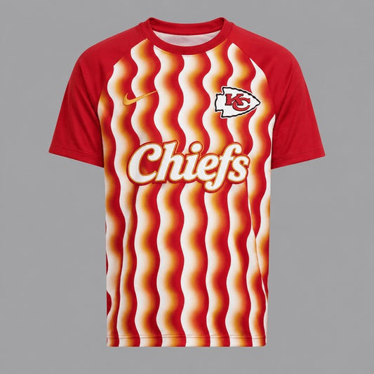 KCC Premium NFL Retro Wavy Pattern Athletic T-Shirt