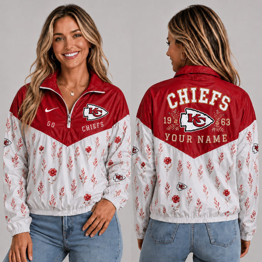 KCC x NFL Personalized Women Quarter Zip Jacket