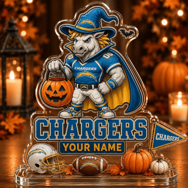 LAC NFL Halloween Acrylic Block Plaque Personalized Gift For Fan