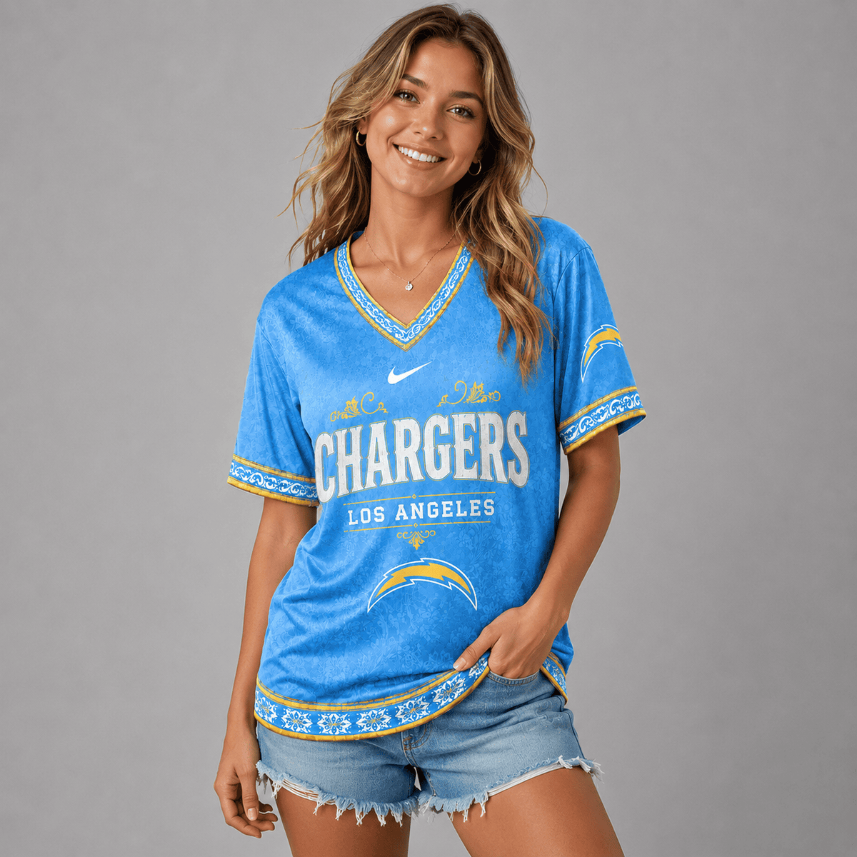 LAC Premium NFL Classic Floral Satin Shirt