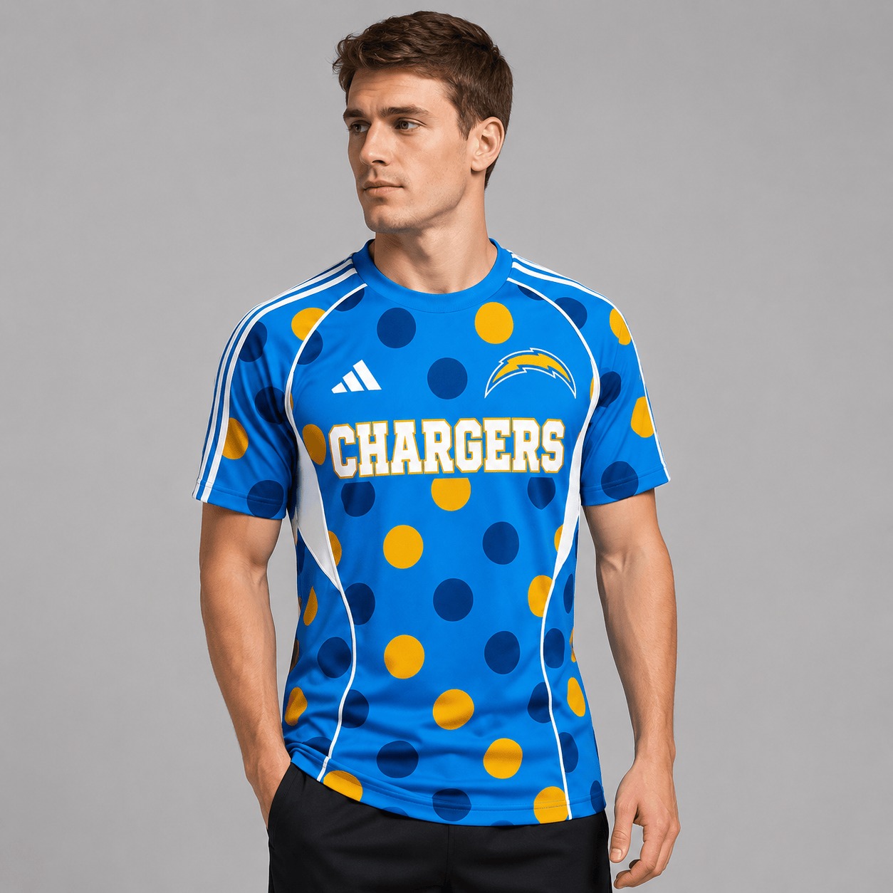 LAC Premium NFL Game Day Polka Dot Sports Jersey Shirt
