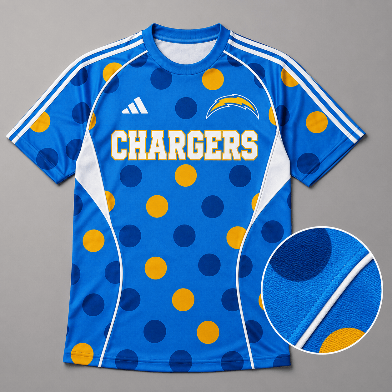 LAC Premium NFL Game Day Polka Dot Sports Jersey Shirt