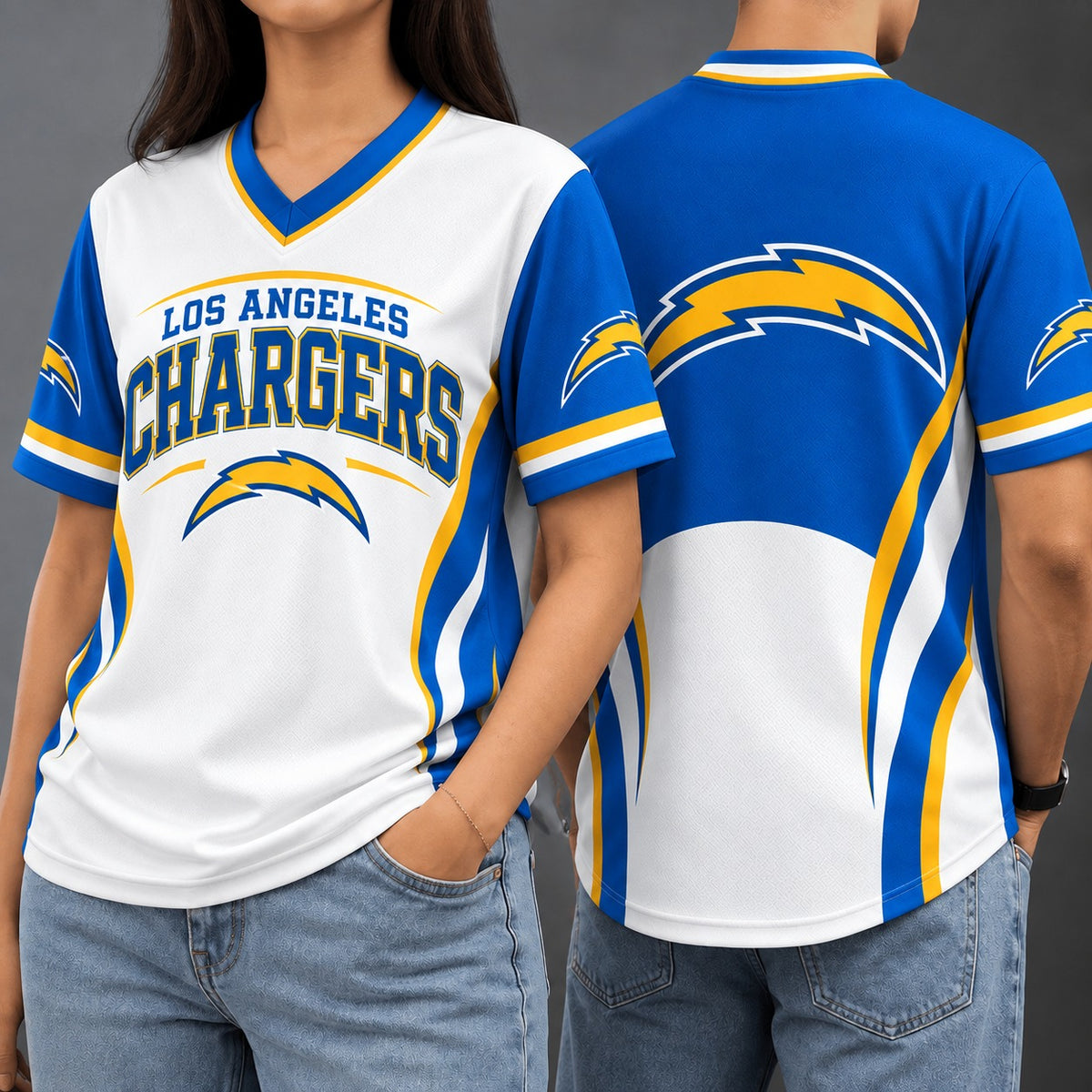 LAC Premium NFL Team Spirit V-Neck Jersey