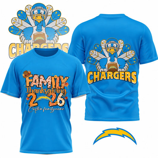 LAC x NFL Thanksgiving 3D Shirt