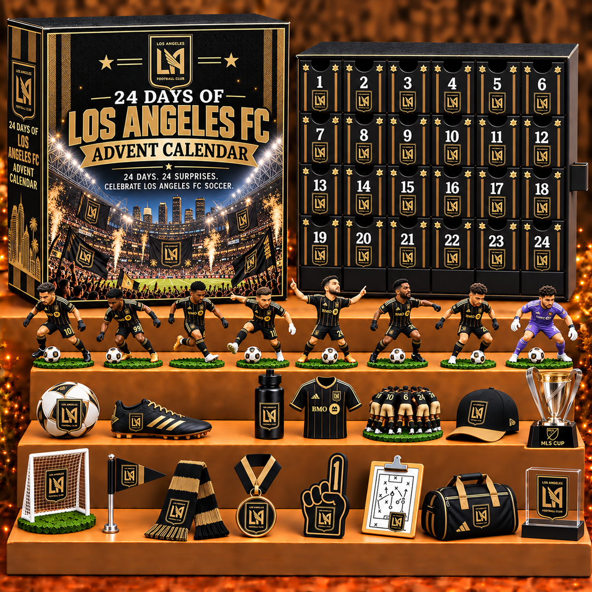 LAFC  x MLS Personalized 24 Days Of Soccer Calendar Blink Box