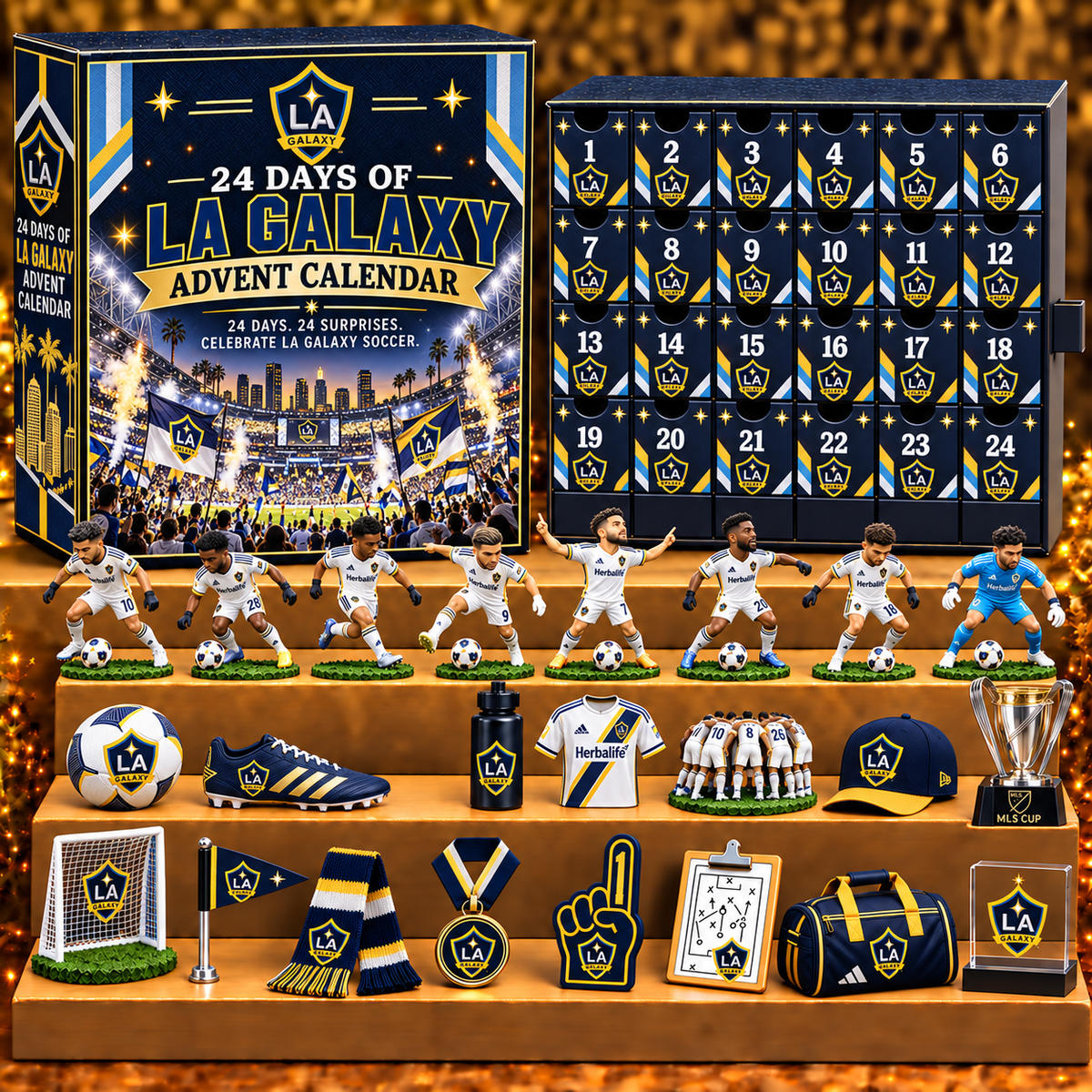 LAG x MLS Personalized 24 Days Of Soccer Calendar Blink Box