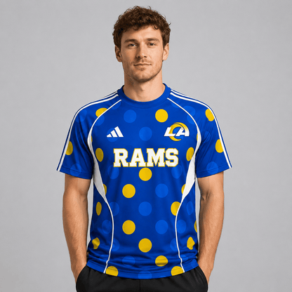 LAR Premium NFL Game Day Polka Dot Sports Jersey Shirt