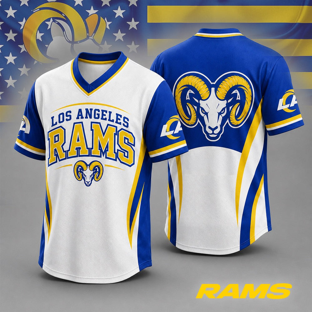 LAR Premium NFL Team Spirit V-Neck Jersey