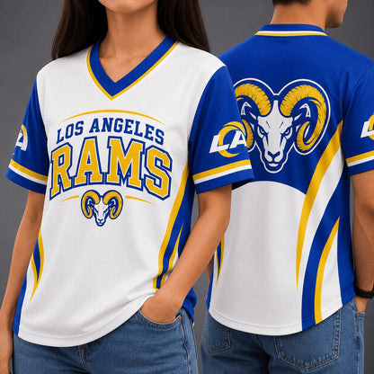 LAR Premium NFL Team Spirit V-Neck Jersey