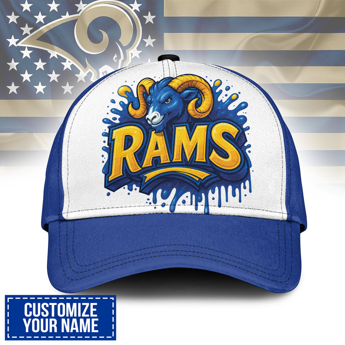 LAR x NFL Premium Custom Graffiti Team Cap