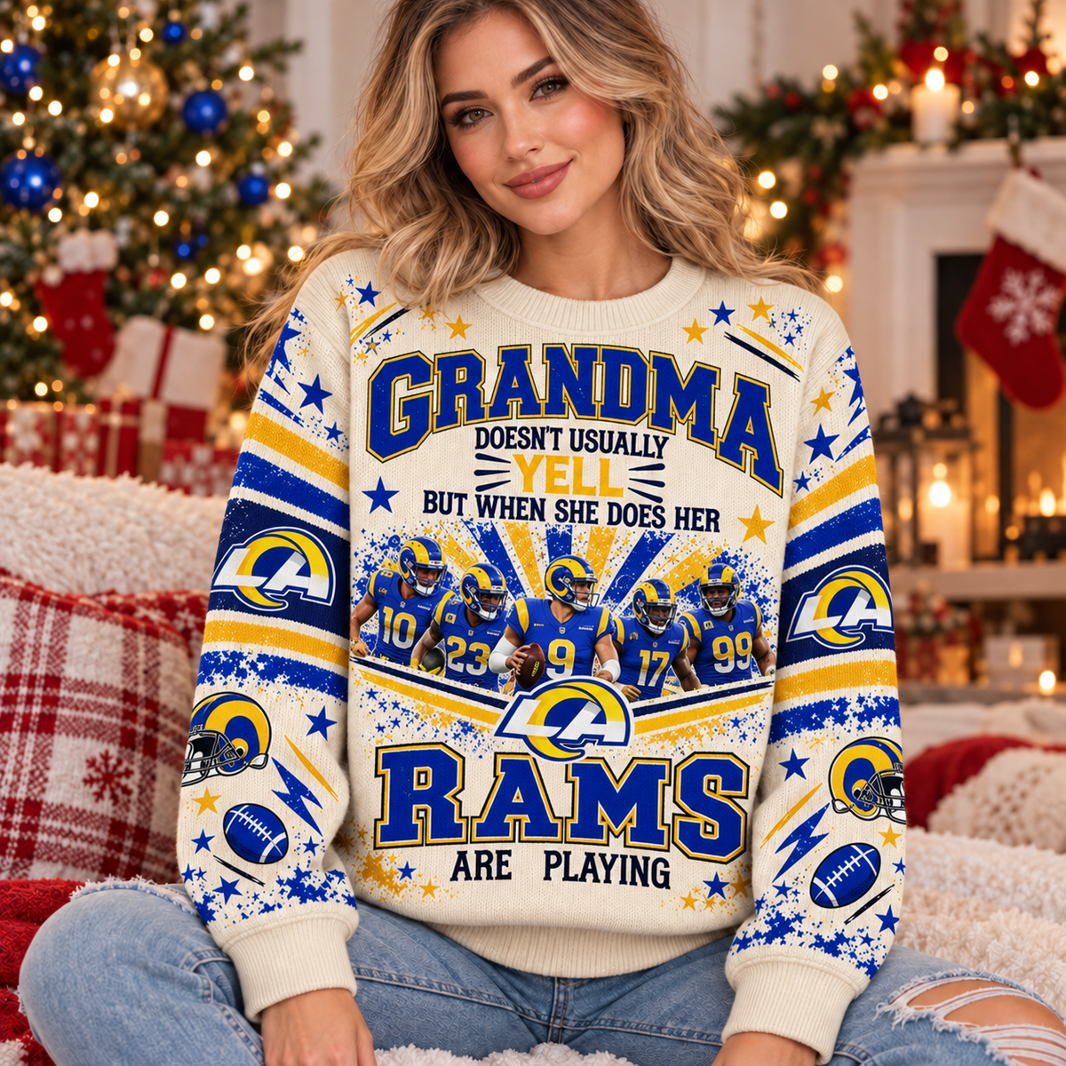 LAR x NFL Premium V2 Ugly Sweater