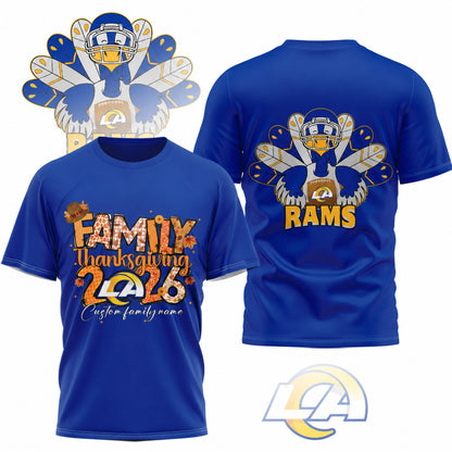 LAR x NFL Thanksgiving 3D Shirt