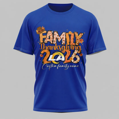 LAR x NFL Thanksgiving 3D Shirt