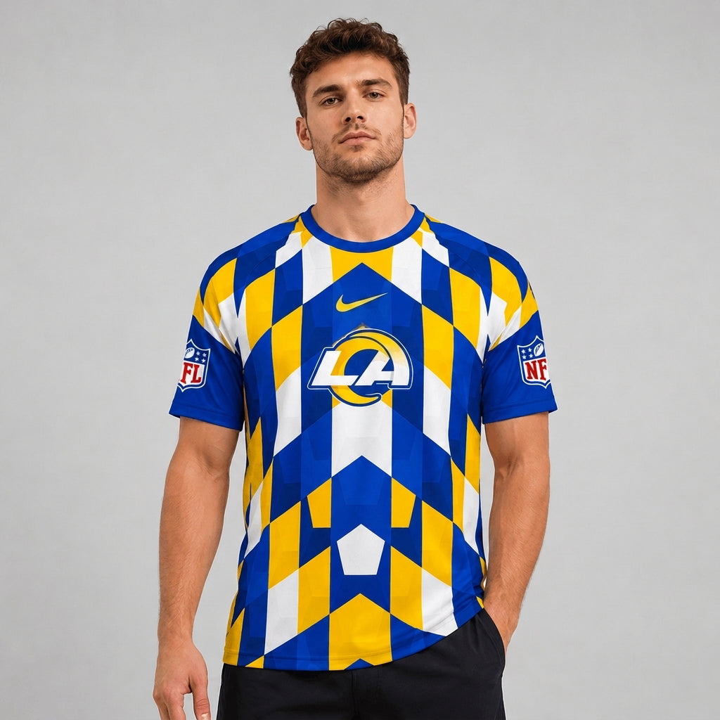 LAR x Premium NFL Geometric Fan Performance T-Shirt