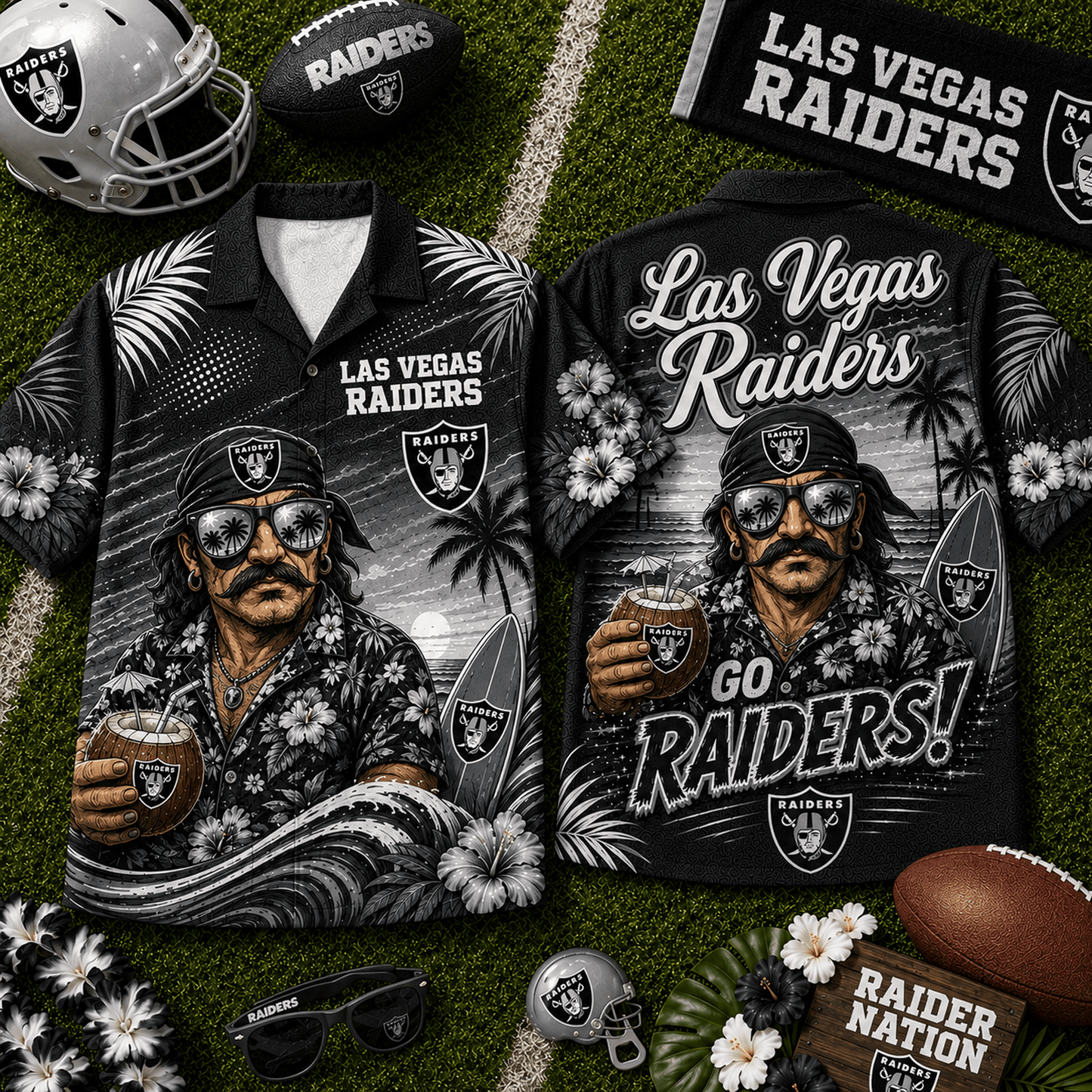 LV x NFL Premium Beach Vibes Hawaiian Shirt