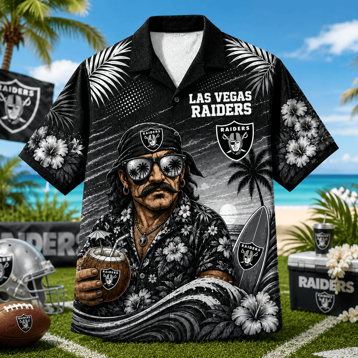LV x NFL Premium Beach Vibes Hawaiian Shirt