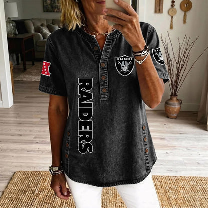 LV x NFL Women’???s Denim Casual Tops DATND LBN 190526