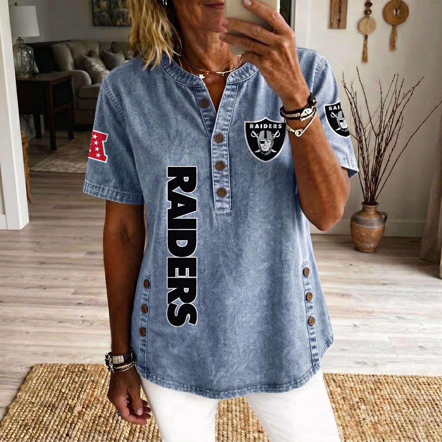 LV x NFL Women’???s Denim Casual Tops DATND LBN 190526