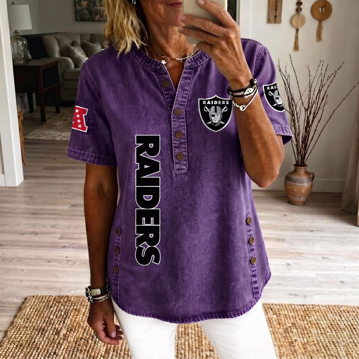 LV x NFL Women’???s Denim Casual Tops DATND LBN 190526