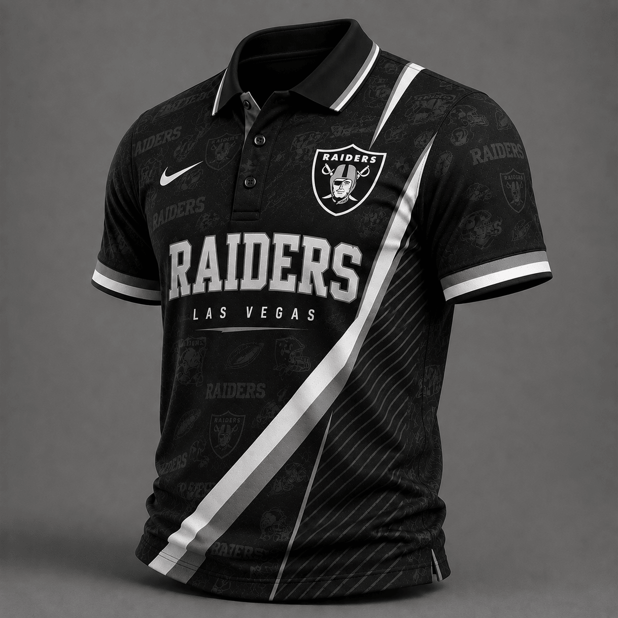 LVR Premium NFL Diagonal Stripe Polo Shirt