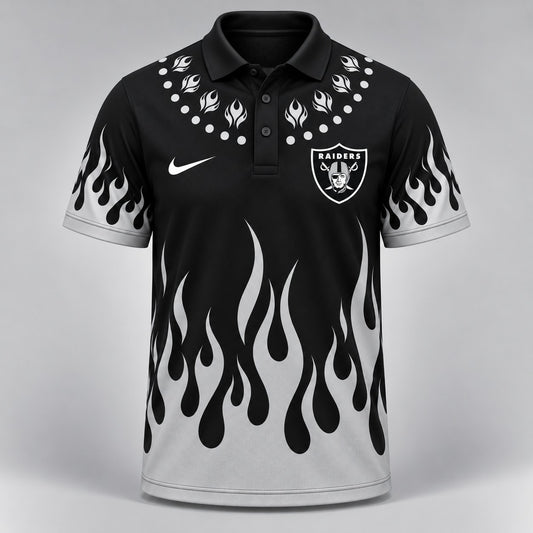 LVR Premium NFL Flame Performance Polo Shirt