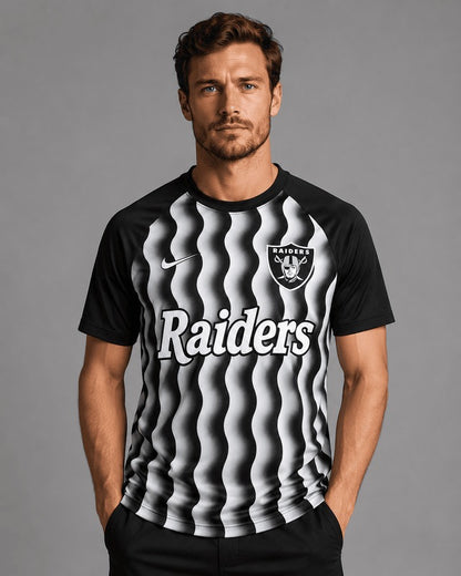 LVR Premium NFL Retro Wavy Pattern Athletic T-Shirt