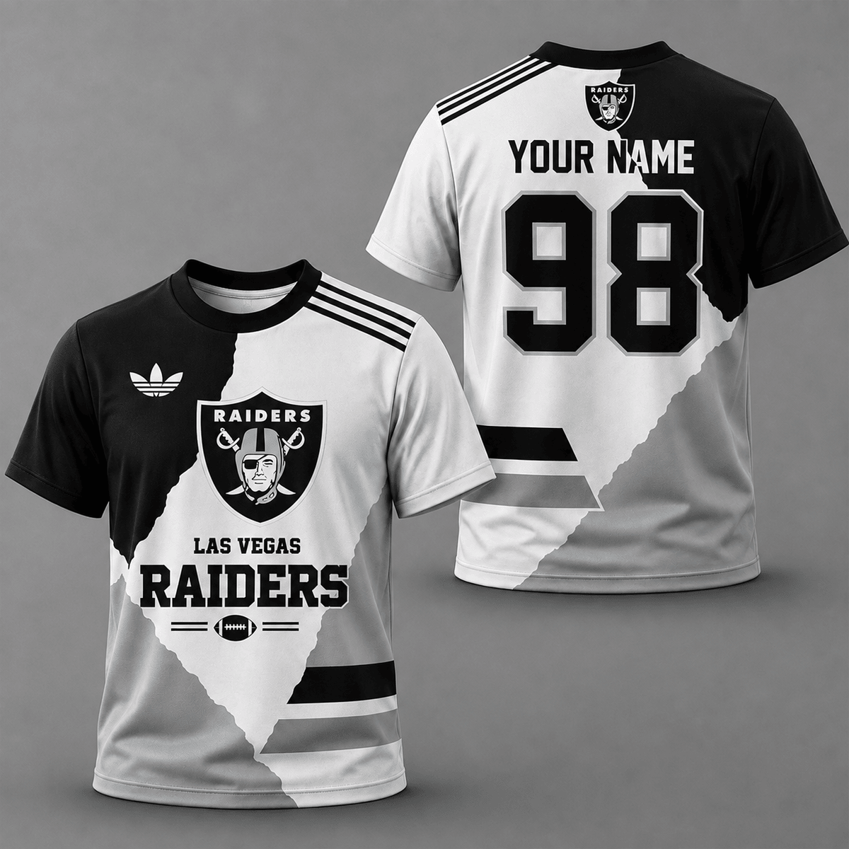 LVR Premium Personalized Football Split Design Custom Name Number All Over Print T-Shirt